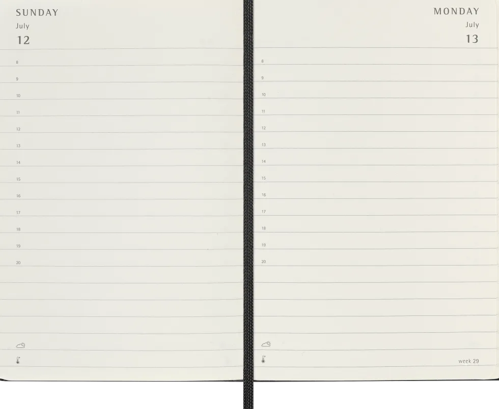 Classic Hard 12M Daily Pocket Svart 2026