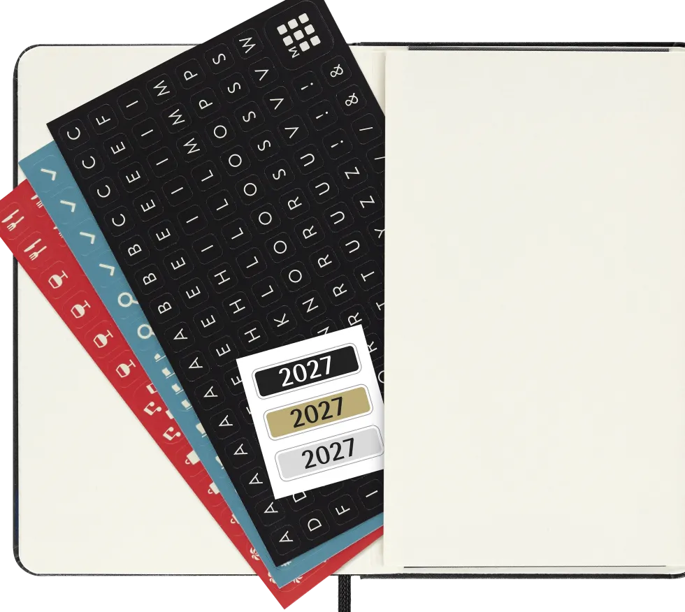 Classic Hard 12M Weekly Vertical Pocket Svart 2027