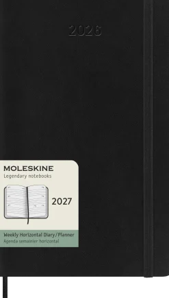 Classic Soft 12M Weekly Horizontal Large Svart 2027