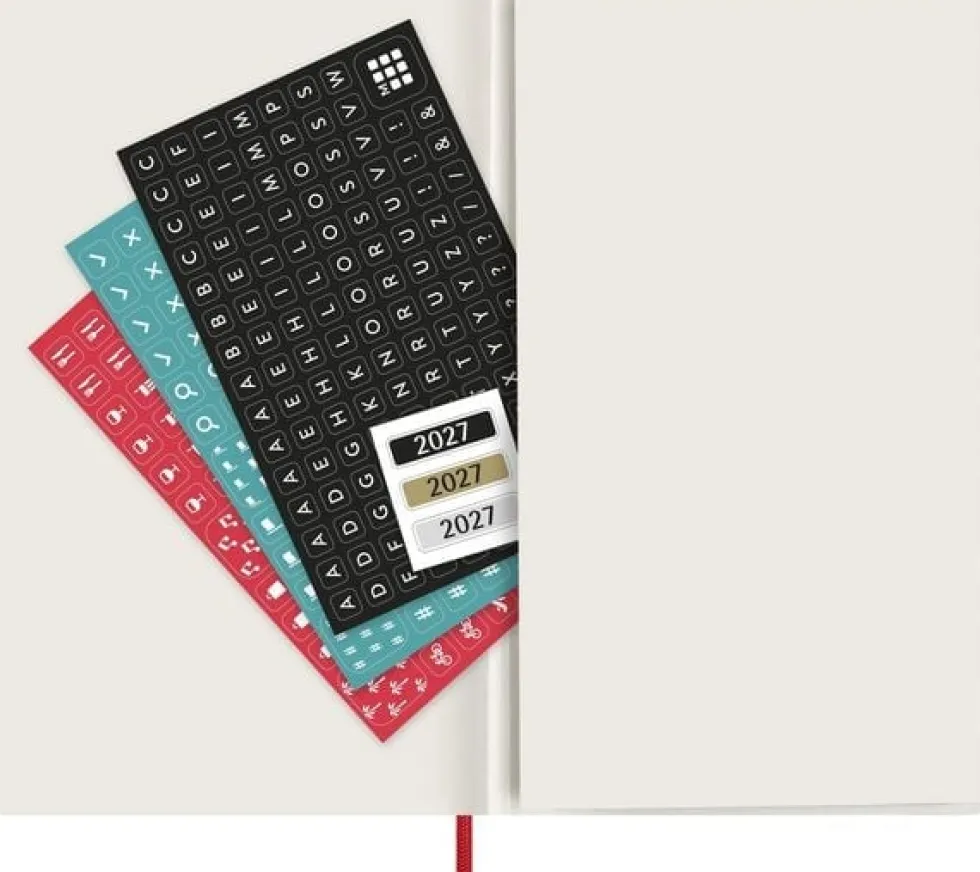 Classic Soft 12M Week Note Large Röd 2027