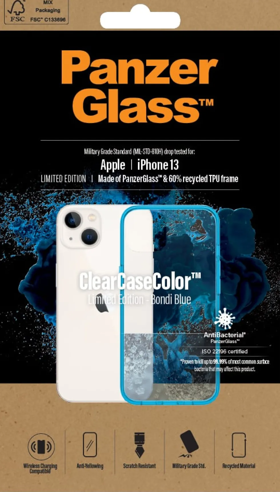 ClearCase for iPhone 13, Bondi Blue (AB)