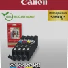 CLI-526 BK/C/M/Y Photo Value Pack