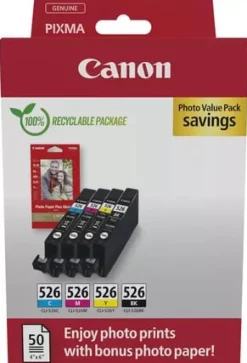 CLI-526 BK/C/M/Y Photo Value Pack
