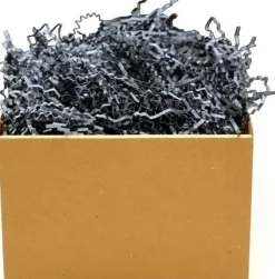 Crinkle craft, svarta pappersstrimlor, 1