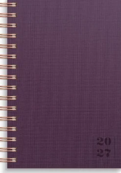 Dagbok Textile 2027 plommon