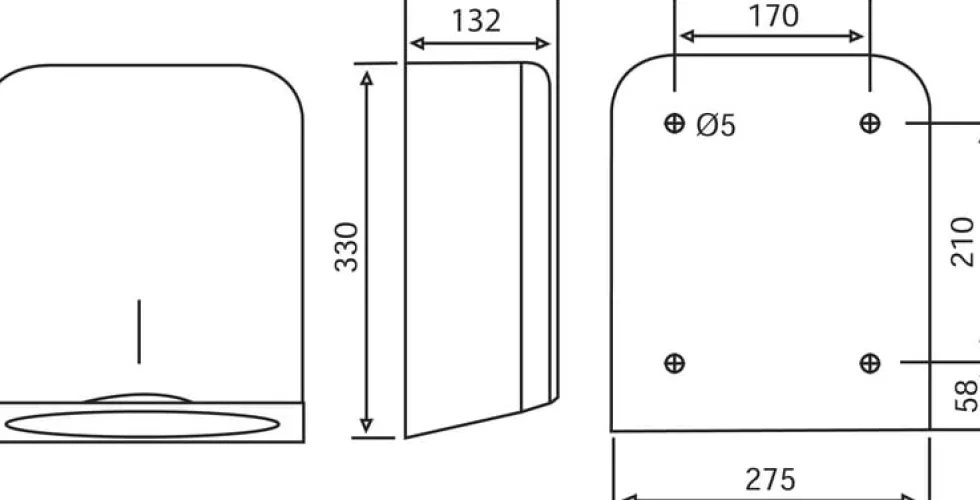 Dispenser Handdukar KATRIN Metall Vit