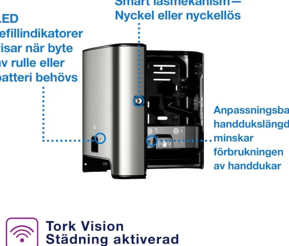Dispenser Handduk TORK Matic H1 Intuition Sensor, rostfri