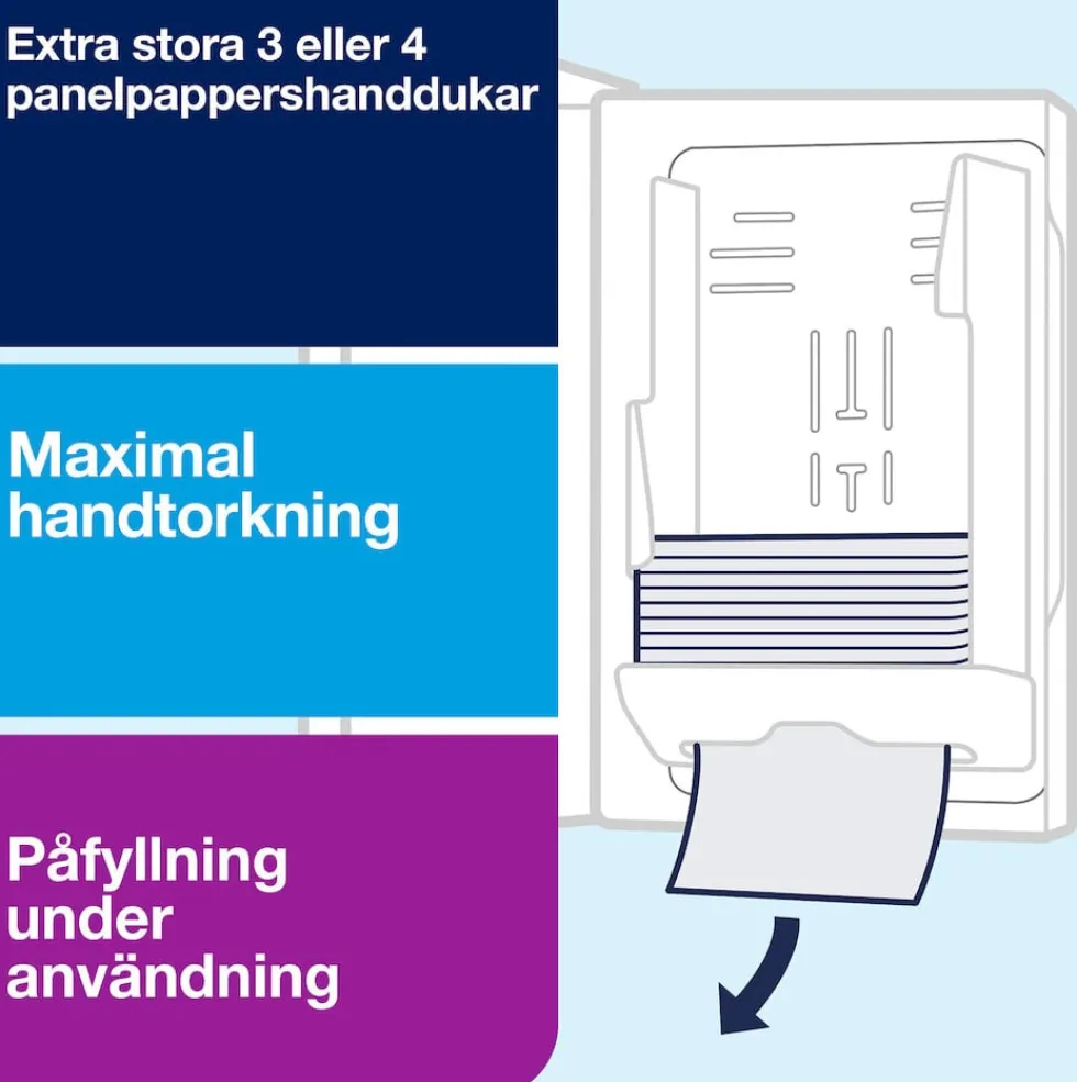 Dispenser Handduk TORK Xpress H2, svart
