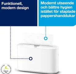 Dispenser Handduk TORK Xpress H2, fristående, vit