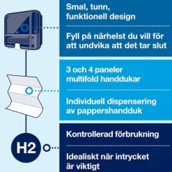 Dispenser Handduk TORK Xpress Mini H2, svart