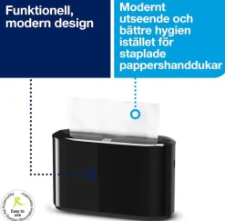 Dispenser Handduk TORK Xpress H2, fristående, svart