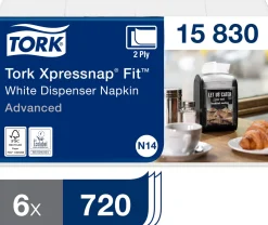Dispenserservett Xpressnap Fit® Tork Vit för N14, 720/fp