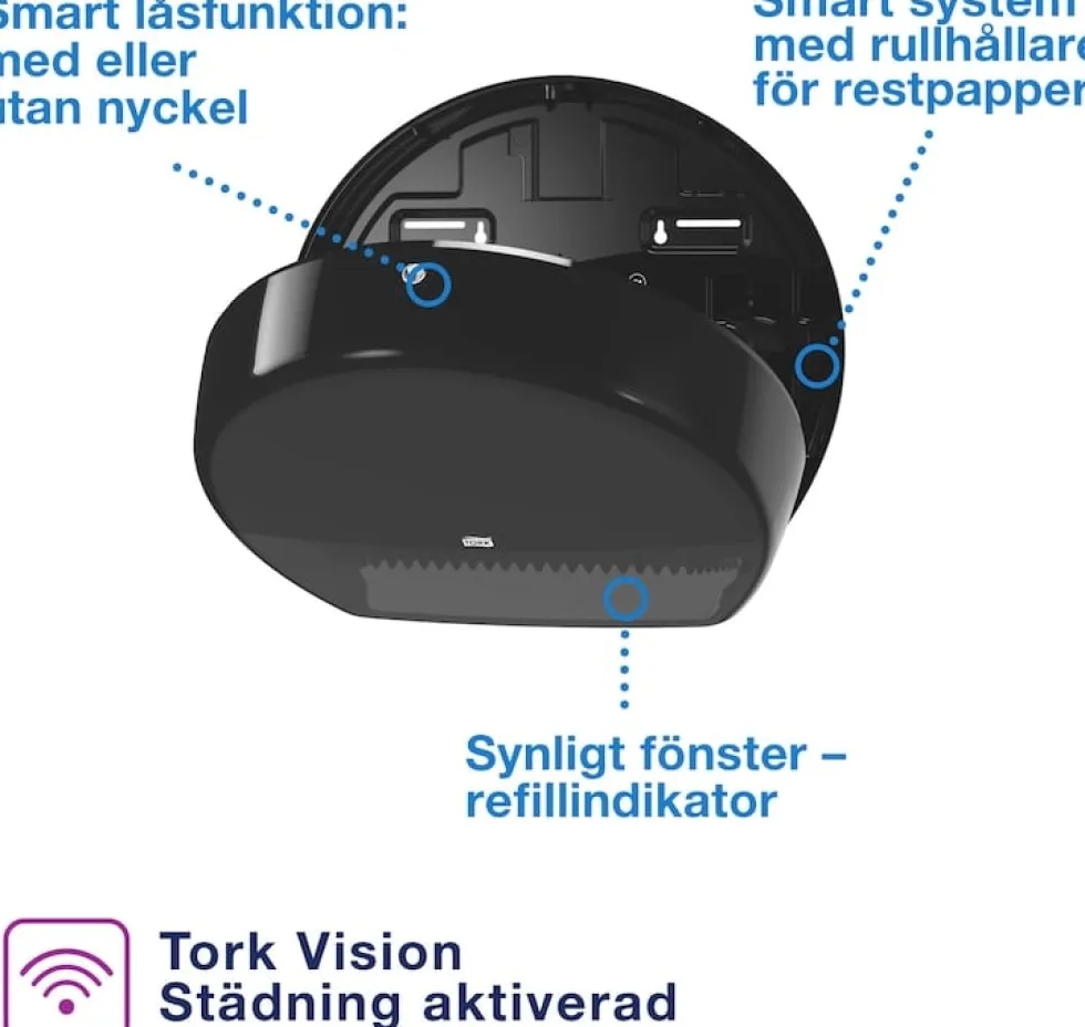 Dispenser Toalettpapper TORK Jumbo Mini T2 svart