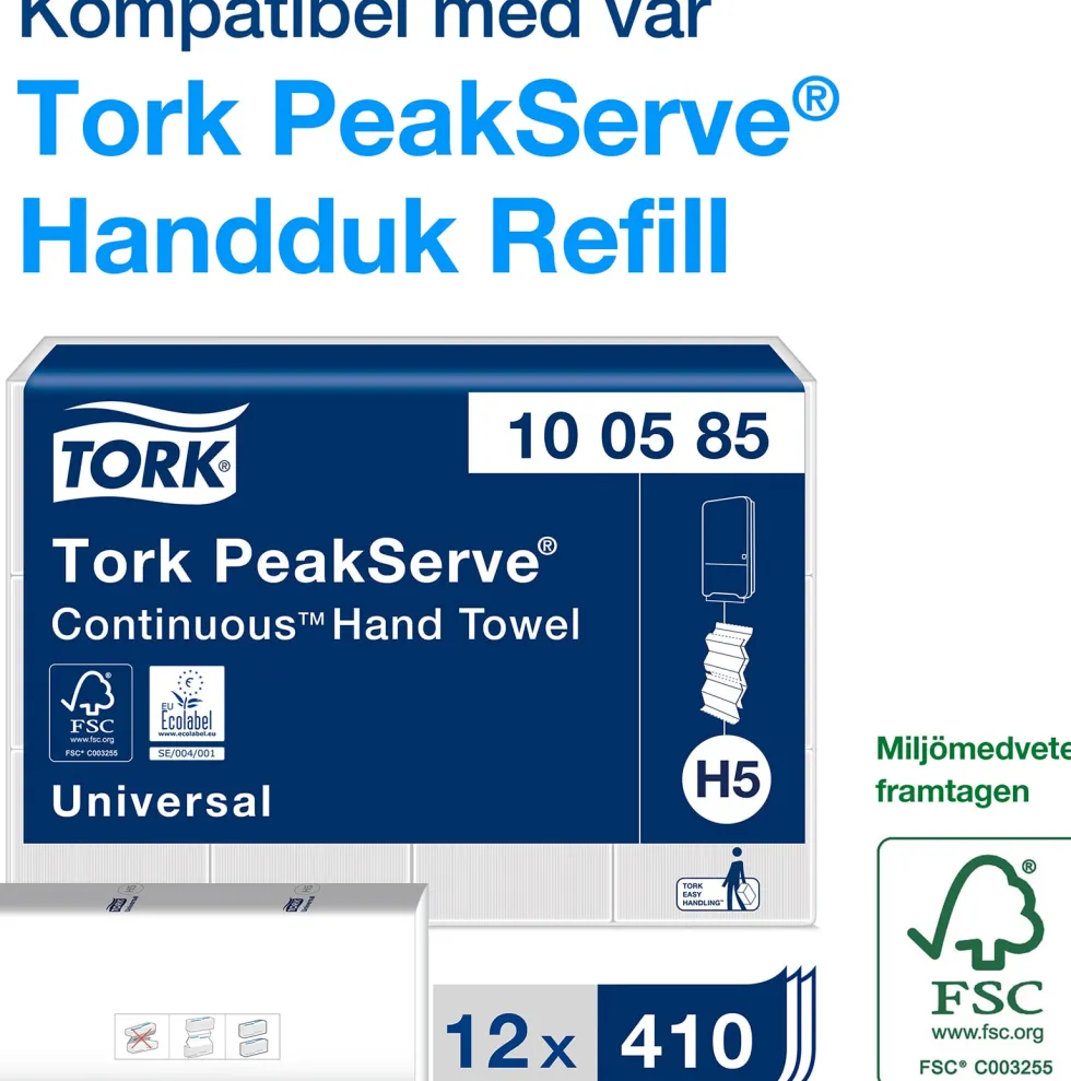 Dispenser TORK H5 Handduk PeakServe, svart