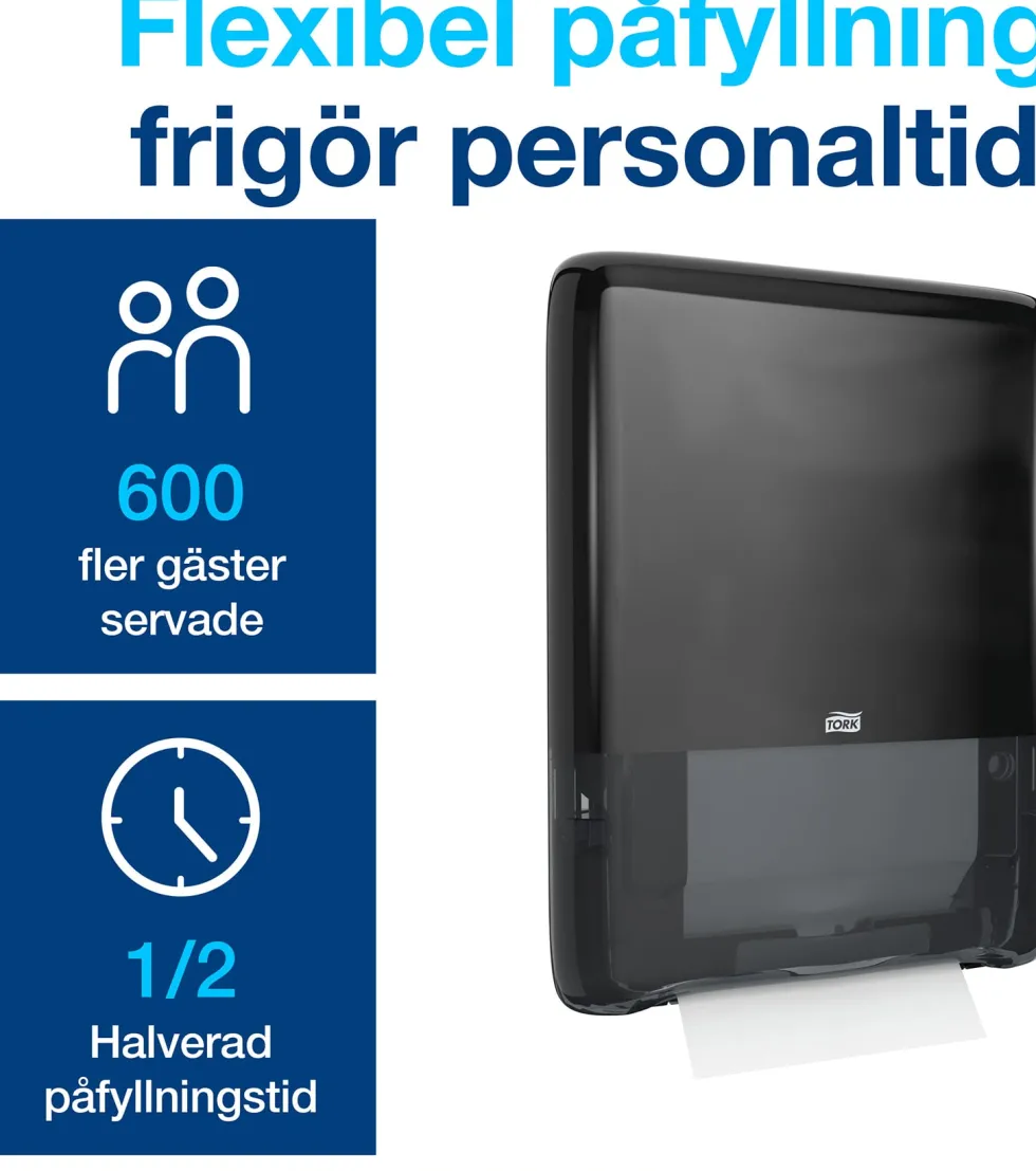 Dispenser TORK H5 Handduk PeakServe, svart