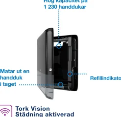 Dispenser TORK H5 Handduk PeakServe, svart