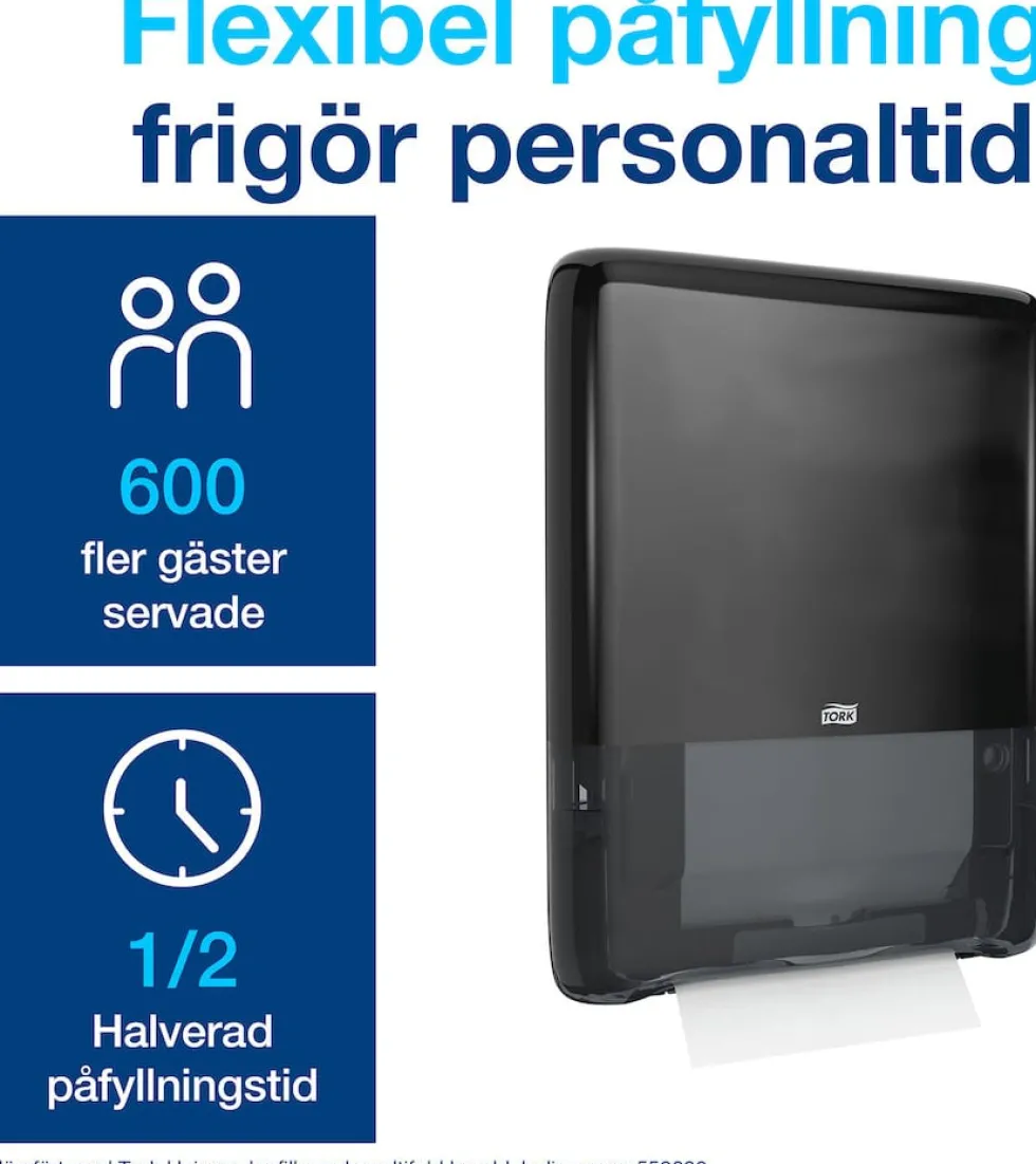 Dispenser TORK H5 Handduk PeakServe, svart