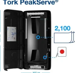 Dispenser TORK H5 Handduk PeakServe, svart