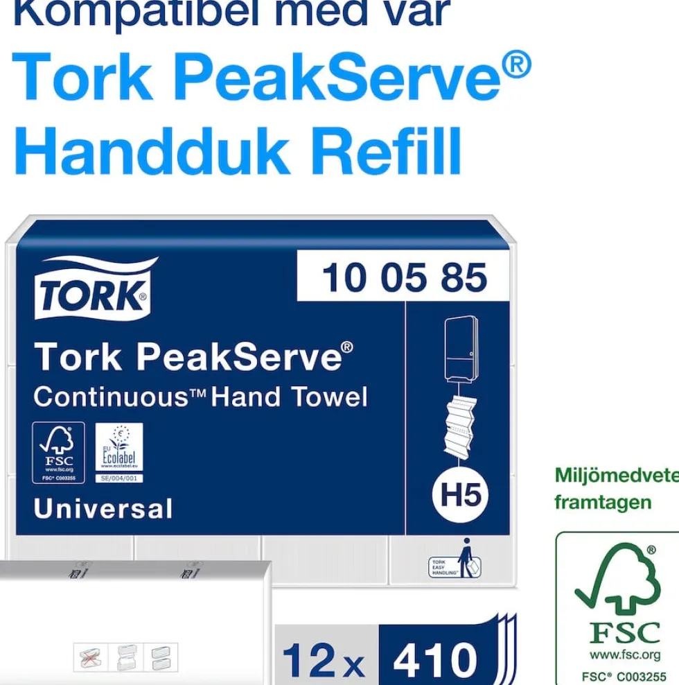 Dispenser TORK H5 Handduk PeakServe, svart