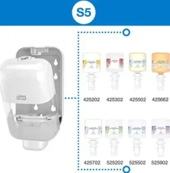 Dispenser TORK S5 tvål/handspr Mini vit