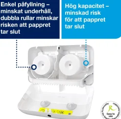 Dispenser TORK T7 Coreless Twin vit