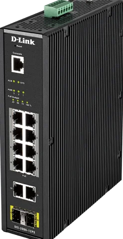 D-LINK 12 Port L2 Ind. Smart Managed Switch 10 x 1GBaseT(X)