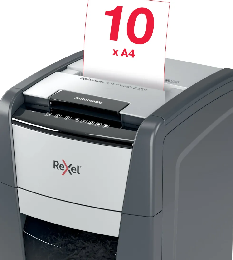 Dokumentförstörare REXEL 225X Optimum AutoFeed+ P-4