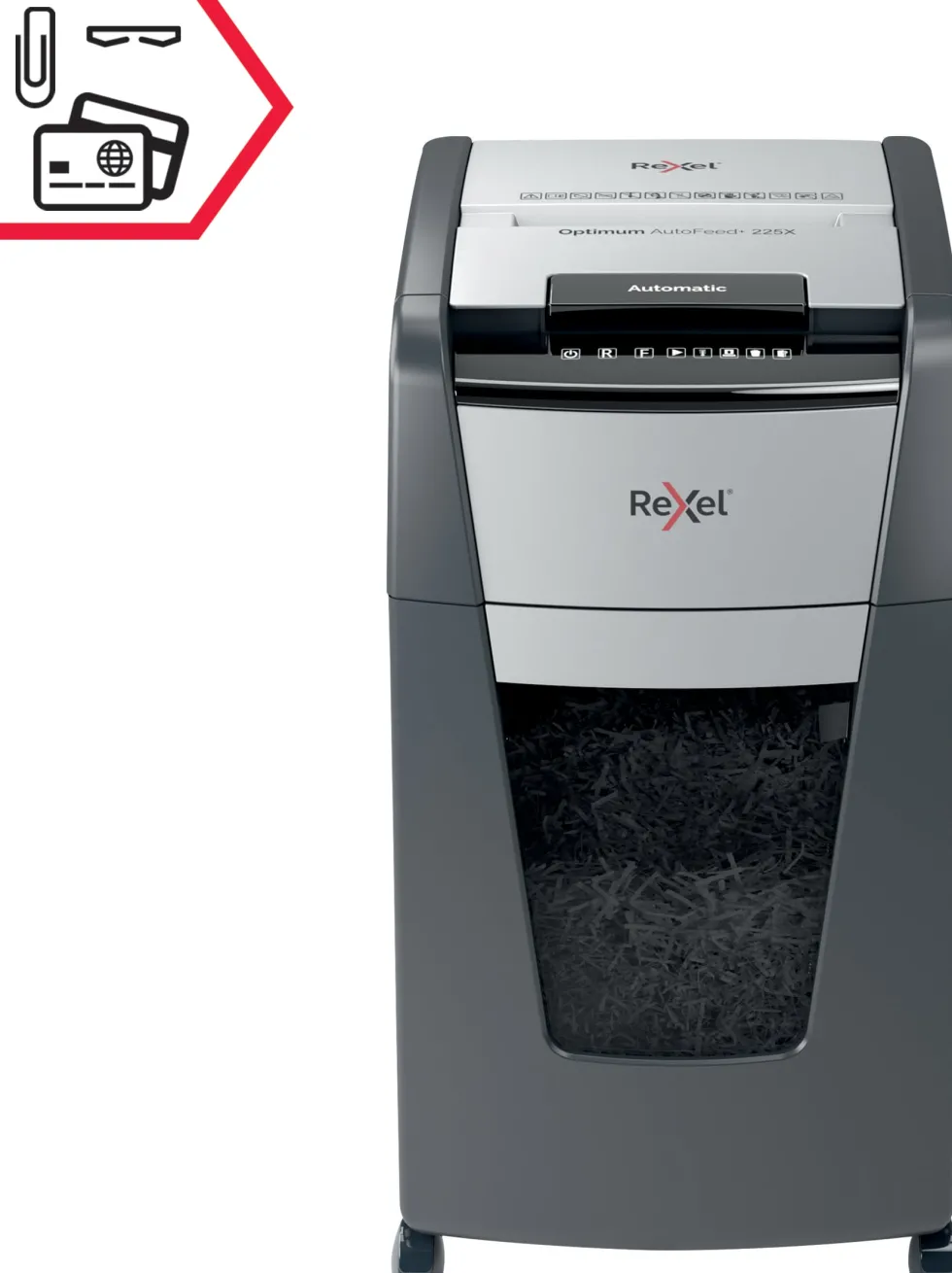 Dokumentförstörare REXEL 225X Optimum AutoFeed+ P-4