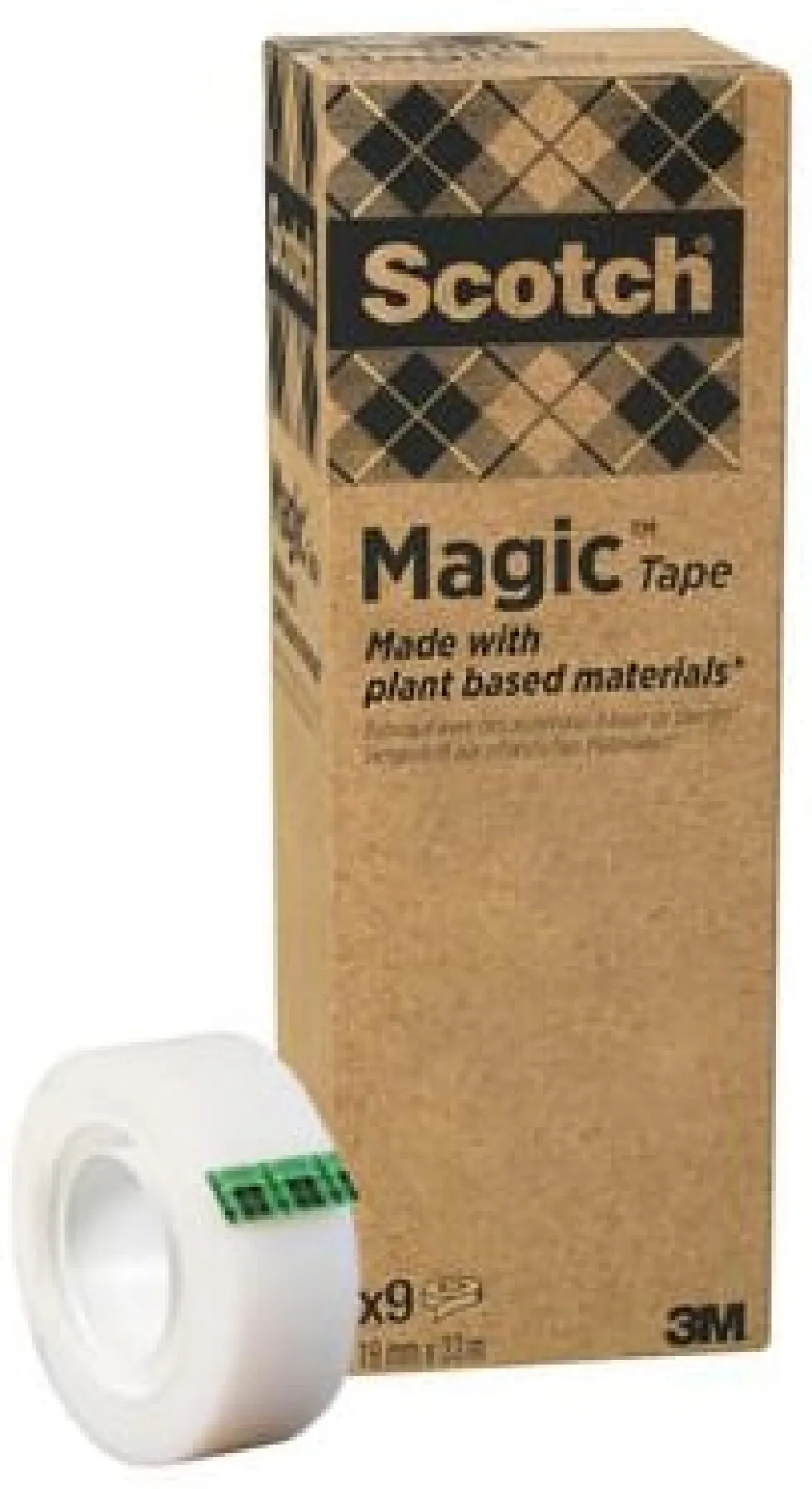 Dokumenttejp Scotch Magic 900 Greener, osynlig, 19mm x 33m, 9/fp