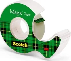 Dokumenttejp Scotch Magic 810 + Hållare, osynlig, 19mm x 7,5m