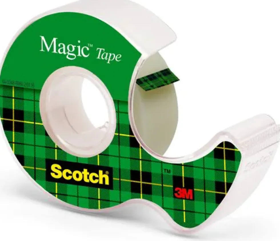 Dokumenttejp Scotch Magic 810 + Hållare, osynlig, 19mm x 7,5m