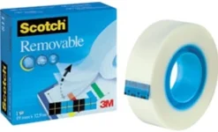 Dokumenttejp Scotch Removable Magic 811, osynlig, 19mm x 33m
