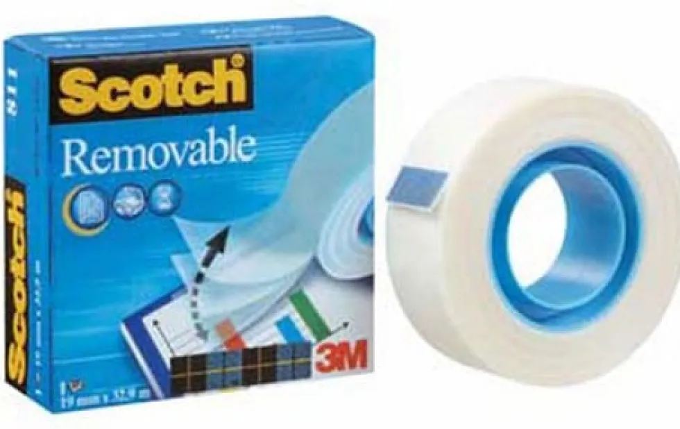 Dokumenttejp Scotch Removable Magic 811, osynlig, 19mm x 33m
