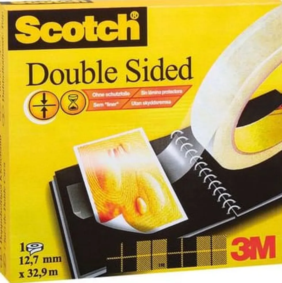 Dubbelhäftande Tejp Scotch 665, 12mm x 33m