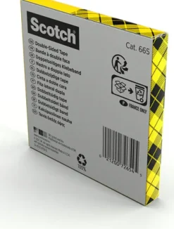Dubbelhäftande Tejp Scotch 665, 12mm x 33m
