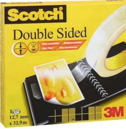 Dubbelhäftande Tejp Scotch 665, 12mm x 33m