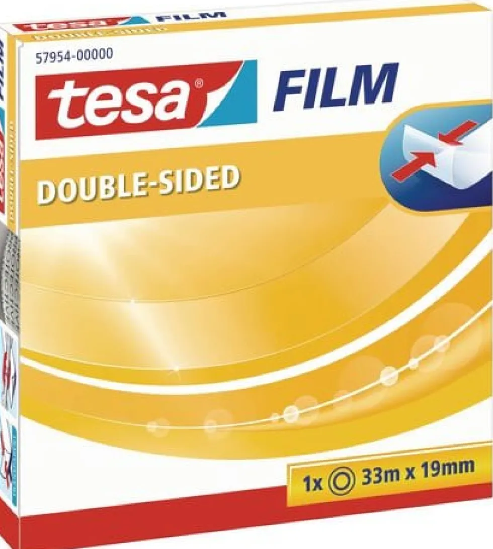 Dubbelhäftande tejp TESA 33mx19mm klar