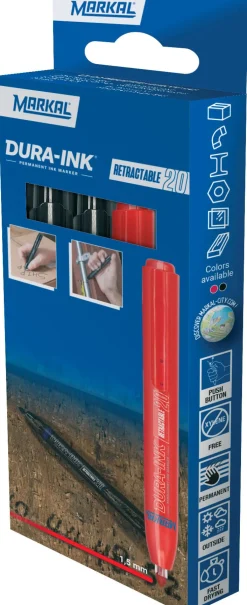 Dura Ink Retractable 20 Retail Pack (3) ass