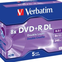 DVD+R VERBATIM 8,5GB Dual Layer 5/fp