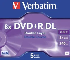 DVD+R VERBATIM 8,5GB Dual Layer 5/fp