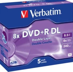 DVD+R VERBATIM 8,5GB Dual Layer 5/fp