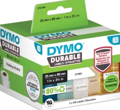 DYMO LabelWriter Durable 25 mm x 89 mm hylletiketter vita 2