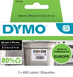 DYMO LabelWriter 70 mm x 54 mm Lagerrotation Etiketter Vit m