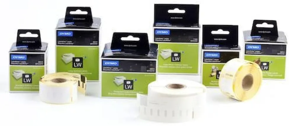 DYMO LabelWriter 59 mm x 190 mm Stora Ryggetiketter Vit 1 Ru