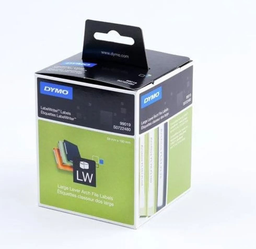 DYMO LabelWriter 59 mm x 190 mm Stora Ryggetiketter Vit 1 Ru