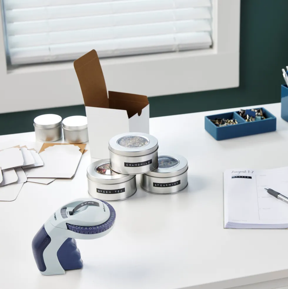 DYMO OMEGA Präglingverktyg Blå DE/GB