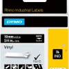 DYMO Rhino Industriell Tejp Färgad Vinyl 19mm x 5.5m vit på