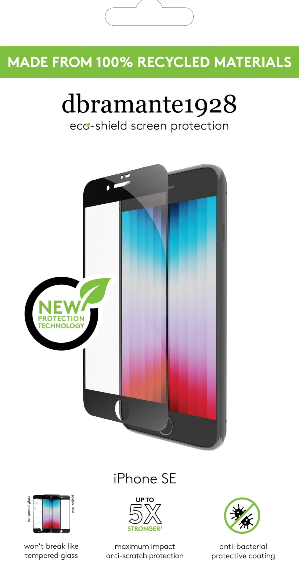 eco-shield - iPhone SE, Black edge