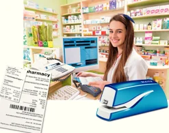 Elhäftare Leitz batteri WOW blå, 10ark