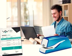 Elhäftare Leitz batteri WOW blå, 10ark